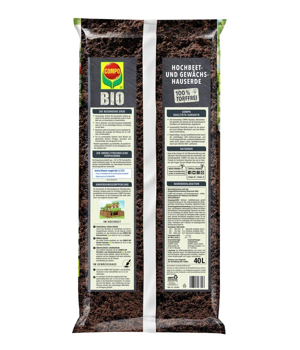 COMPO BIO Hochbeet- Und Gewächshauserde, 40 L 4 COMPO BIO Hochbeet- Und Gewächshauserde, 40 L – Bild 2