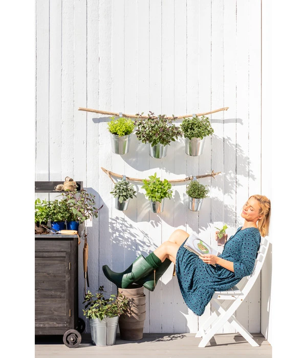 Zinktopf Mit Bügelhalter, Rund 4 Zinktopf Mit Bügelhalter, Rund – Bild 2