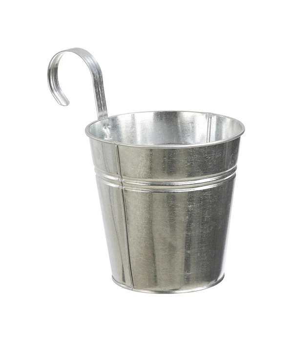 Zinktopf Mit Bügelhalter, Rund 3 Zinktopf Mit Bügelhalter, Rund