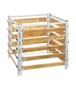 Bellissa Kompostersilo Metall/Holz, Ca. B100/H100/T100 Cm