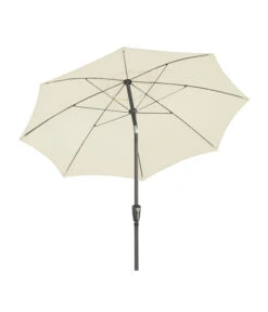 Dehner Sonnenschirm Kos, Rund, Ca. Ø220 Cm 11 Dehner Sonnenschirm Kos, Rund, Ca. Ø220 Cm -Garten Werk Zone 2750412 WE FS 003 SchirmKosCremeNeu