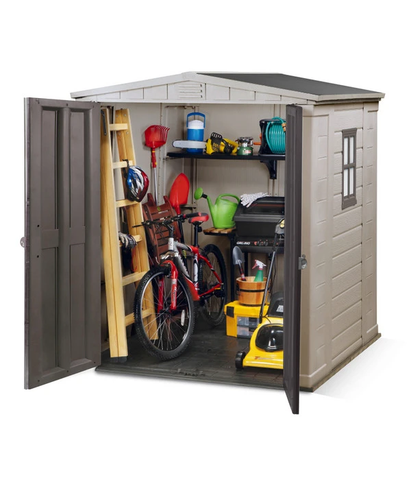 Keter Kunststoffgerätehaus Factor 6x6, Ca. B178/H208/T195,5 Cm 4 Keter Kunststoffgerätehaus Factor 6x6, Ca. B178/H208/T195,5 Cm – Bild 2