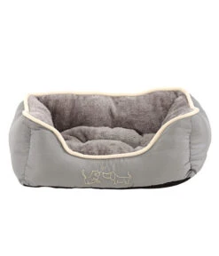 Dehner Lieblinge Kuschelbett Sammy, Rechteckig, Grau