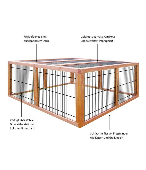 Elmato® Freilaufgehege Deluxe, Ca. B120/H48/T120 Cm 4 Elmato® Freilaufgehege Deluxe, Ca. B120/H48/T120 Cm – Bild 2