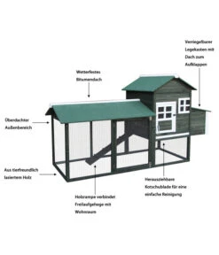 Dehner Hühnerstall Happy Farm Happy Hen, Ca. B213,5/H122/T91,5 Cm 18 Dehner Hühnerstall Happy Farm Happy Hen, Ca. B213,5/H122/T91,5 Cm -Garten Werk Zone 3274834 WE IG 001 HappyHen