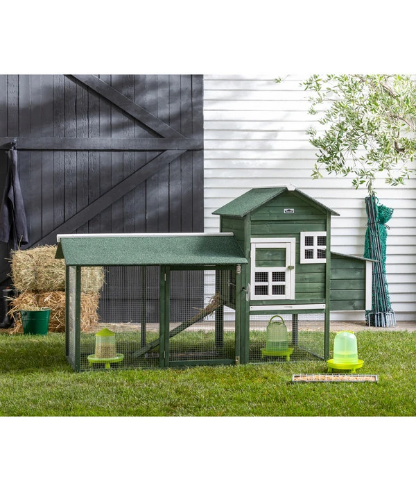 Dehner Hühnerstall Happy Farm Happy Hen, Ca. B213,5/H122/T91,5 Cm 6 Dehner Hühnerstall Happy Farm Happy Hen, Ca. B213,5/H122/T91,5 Cm – Bild 4