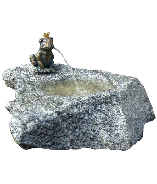 Rottenecker Granit-Gartenbrunnen Froschkönig Otto, 25 X 40 X 20 Cm 3 Rottenecker Granit-Gartenbrunnen Froschkönig Otto, 25 X 40 X 20 Cm