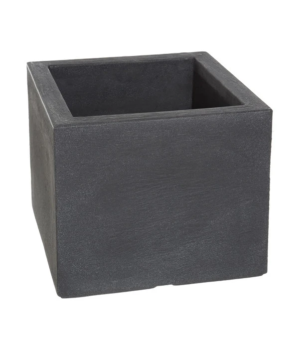 Dehner Kunststoff-Blumenkübel Palermo, Anthrazit 3 Dehner Kunststoff-Blumenkübel Palermo, Anthrazit