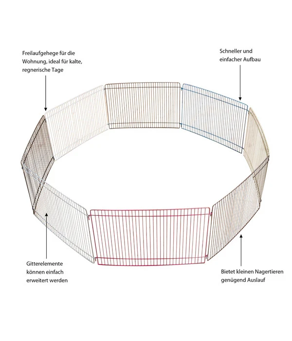 Trixie Freilaufgehege Für Kleintiere, Ca. B86/H24/T34 Cm 4 Trixie Freilaufgehege Für Kleintiere, Ca. B86/H24/T34 Cm – Bild 2