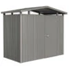 Biohort Metallgerätehaus Panorama® P1, Quarzgrau 1 Biohort Metallgerätehaus Panorama® P1, Quarzgrau -Garten Werk Zone 4045506 WE FS 001 BiohortGeraetehausPanoramaP1QuarzgrauEinzeltuer