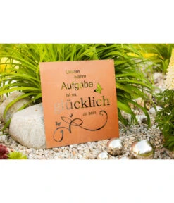 Ferrum Metall-Gedichttafel Aufgabe, 60 X 80 Cm, Rost