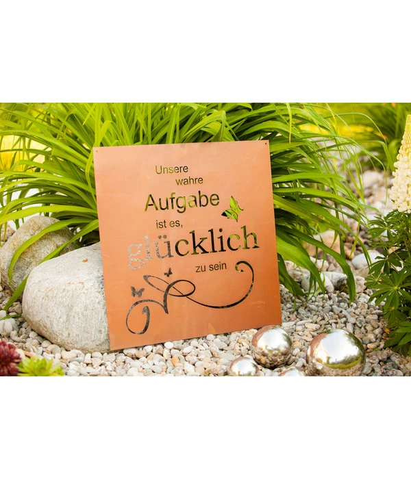 Ferrum Metall-Gedichttafel Aufgabe, 60 X 80 Cm, Rost 3 Ferrum Metall-Gedichttafel Aufgabe, 60 X 80 Cm, Rost