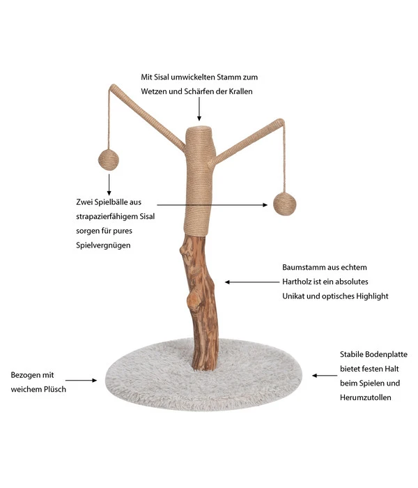 Dehner Premium Lovely Natur-Kratzbaum Auspowern & Ausspannen 4 Dehner Premium Lovely Natur-Kratzbaum Auspowern & Ausspannen – Bild 2