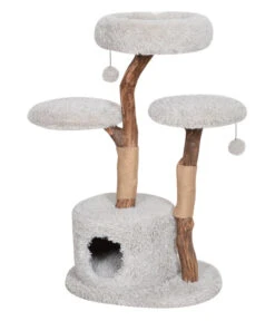 Dehner Premium Lovely Natur-Kratzbaum Aufsteigen & Abschalten, Ca. B60/H100-110/T45 Cm