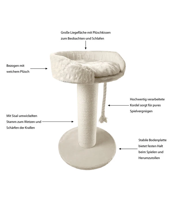 Dehner Lieblinge Kratzbaum Aurelio, Ca. B65/H100/T65 Cm 4 Dehner Lieblinge Kratzbaum Aurelio, Ca. B65/H100/T65 Cm – Bild 2