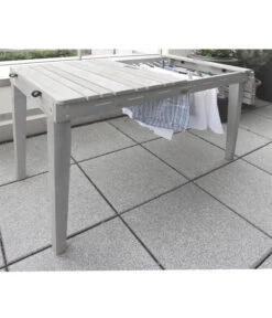 Habau Balkontisch Mit Wäscheleine, Ca. B106/H75/T60 Cm 10 Habau Balkontisch Mit Wäscheleine, Ca. B106/H75/T60 Cm -Garten Werk Zone 4192795 WE MO 001 HabauBalkontischWaeschespinne