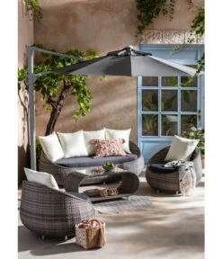 Dehner Geflechtlounge Avani, 4-teilig 15 Dehner Geflechtlounge Avani, 4-teilig -Garten Werk Zone 4209987 WE MO 005 LoungeAvani