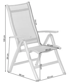 Dehner Klappsessel Chicago, Hochlehner 15 Dehner Klappsessel Chicago, Hochlehner -Garten Werk Zone 4210316 WE FS 001 SkizzeKlappsesselChicago