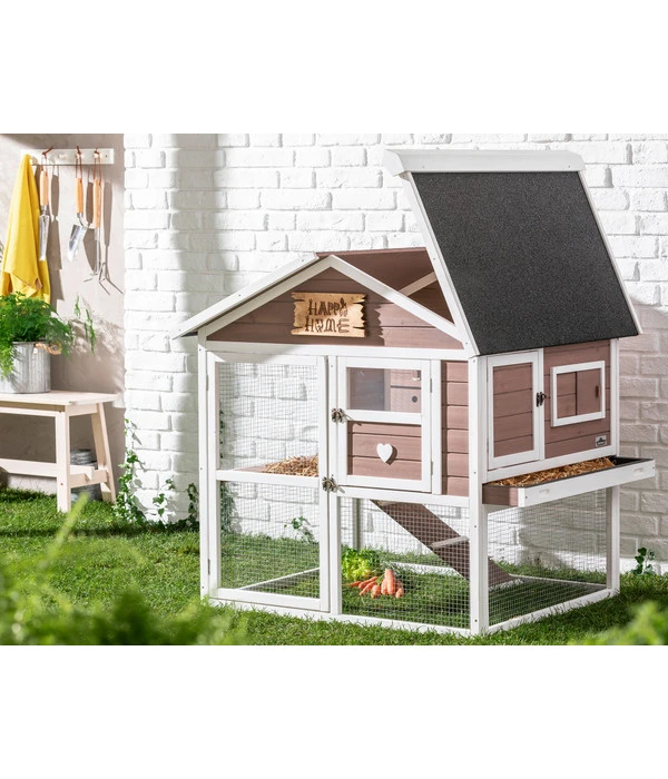 Dehner Nagerheim Happy Home Castel, Braun, Ca. B106/H108/T103 Cm 4 Dehner Nagerheim Happy Home Castel, Braun, Ca. B106/H108/T103 Cm – Bild 2