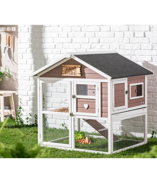 Dehner Nagerheim Happy Home Castel, Braun, Ca. B106/H108/T103 Cm 5 Dehner Nagerheim Happy Home Castel, Braun, Ca. B106/H108/T103 Cm – Bild 3