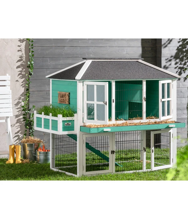 Dehner Nagerheim Happy Home Palazzo, Ca. B145/H121/T72 Cm 4 Dehner Nagerheim Happy Home Palazzo, Ca. B145/H121/T72 Cm – Bild 2