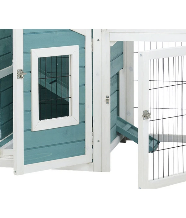 Trixie Kleintierstall Mit 2 Freiläufen, Ca. B168/H81/T72 Cm 7 Trixie Kleintierstall Mit 2 Freiläufen, Ca. B168/H81/T72 Cm – Bild 5