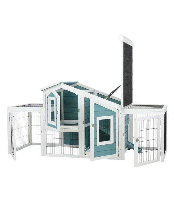 Trixie Kleintierstall Mit 2 Freiläufen, Ca. B168/H81/T72 Cm 3 Trixie Kleintierstall Mit 2 Freiläufen, Ca. B168/H81/T72 Cm