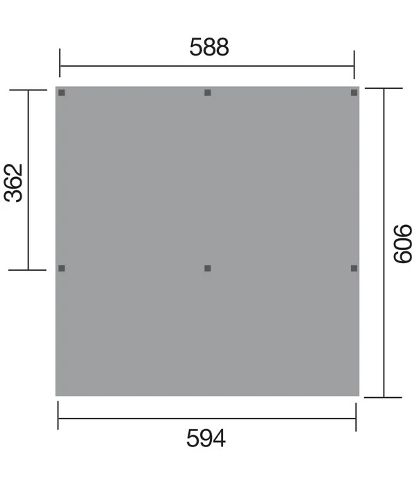 Weka Y-Doppelcarport 612 Ohne Dacheindeckung, Ca. B592/H250/T606 Cm 4 Weka Y-Doppelcarport 612 Ohne Dacheindeckung, Ca. B592/H250/T606 Cm – Bild 2