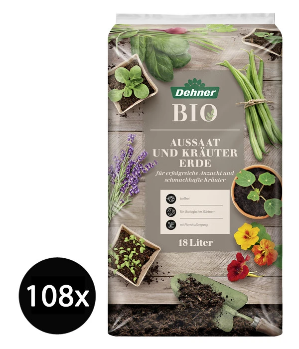 Dehner Bio Aussaat- Und Kräutererde, 108 X 18 Liter 3 Dehner Bio Aussaat- Und Kräutererde, 108 X 18 Liter