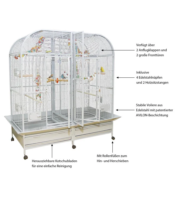 Montana Vogelvoliere Palace II, Platinum 4 Montana Vogelvoliere Palace II, Platinum – Bild 2