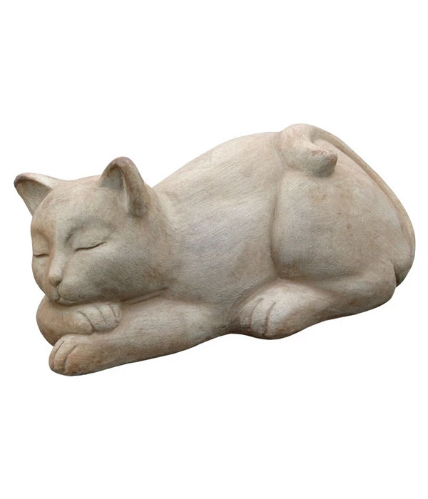Terrakotta-Katze Schlafend, 14 X 17 X 32 Cm 3 Terrakotta-Katze Schlafend, 14 X 17 X 32 Cm