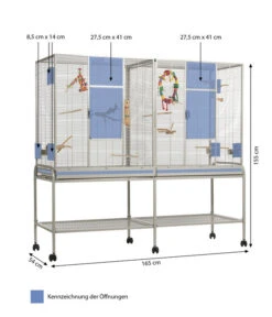 Montana Vogelvoliere Madeira Double, Plantinum 12 Montana Vogelvoliere Madeira Double, Plantinum -Garten Werk Zone 5187562 WE BG 001 PPVoliereNewMadeiraDoublePlatinum
