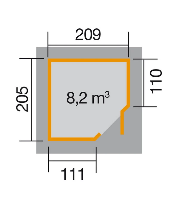Weka Gartenhaus 229 Gr.1, Ca. B244/H217/T244 Cm 5 Weka Gartenhaus 229 Gr.1, Ca. B244/H217/T244 Cm – Bild 3