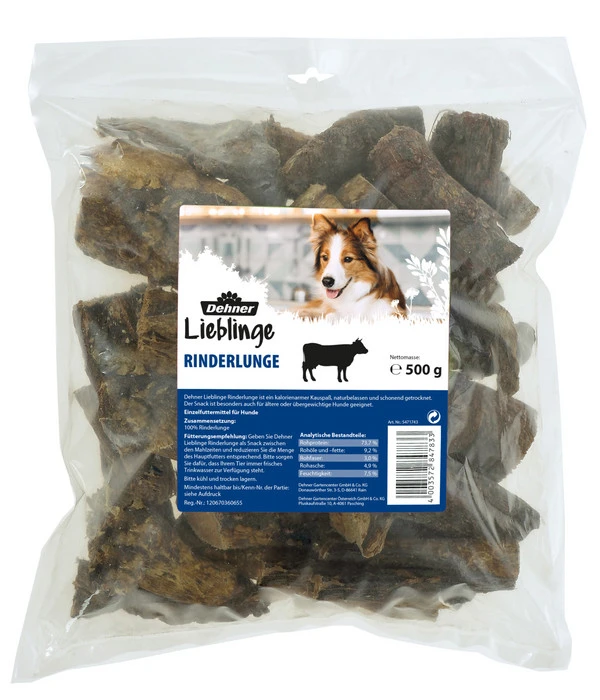 Dehner Lieblinge Hundesnack Rinderlunge, 500 G 3 Dehner Lieblinge Hundesnack Rinderlunge, 500 G
