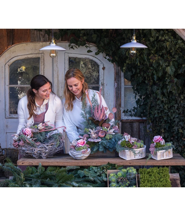 Grabgesteck Im Himmel, Herzförmig, Ca. B20/H20/T20 Cm 4 Grabgesteck Im Himmel, Herzförmig, Ca. B20/H20/T20 Cm – Bild 2