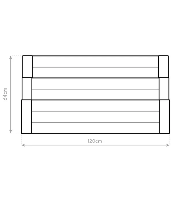 Westmann Treppenhochbeet Premium, Ca. B120/H64/T76 Cm 7 Westmann Treppenhochbeet Premium, Ca. B120/H64/T76 Cm – Bild 5