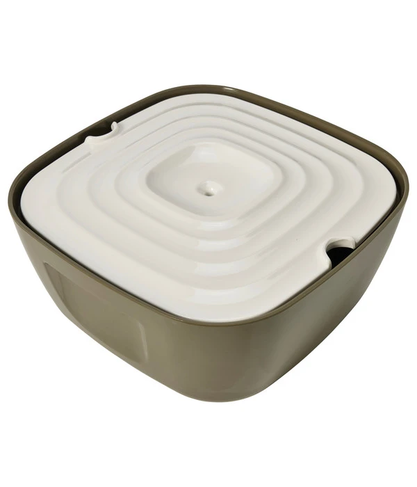 SAVIC Trinkbrunnen Volcano, Weiß/grau, Ca. B25/H11/T25 Cm 4 SAVIC Trinkbrunnen Volcano, Weiß/grau, Ca. B25/H11/T25 Cm – Bild 2