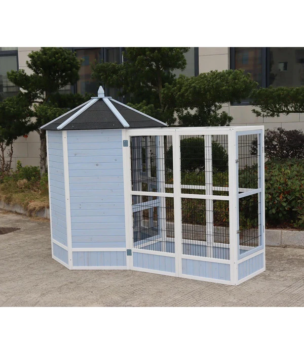 Dehner Vogelvoliere Santorini, Weiß/blau, Ca. Ø132/H180 Cm 7 Dehner Vogelvoliere Santorini, Weiß/blau, Ca. Ø132/H180 Cm – Bild 5