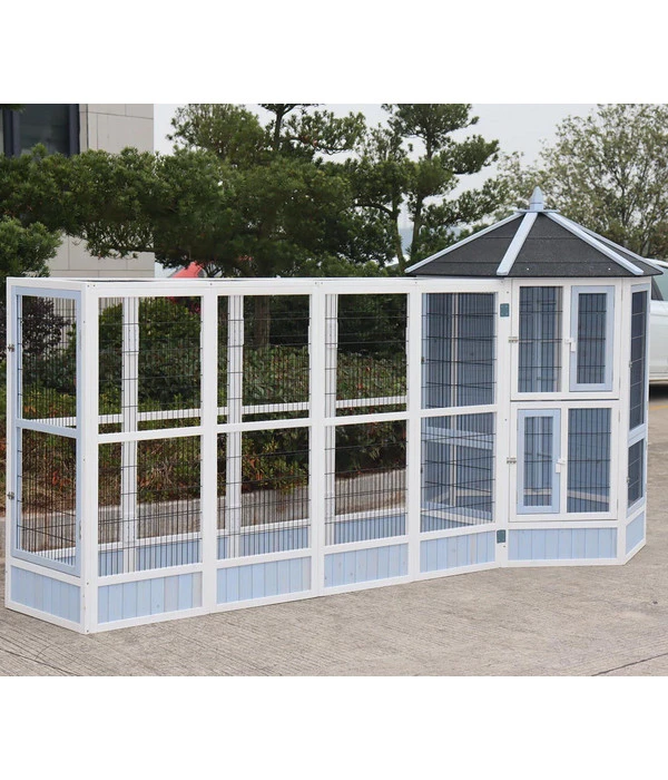 Dehner Vogelvoliere Santorini, Weiß/blau, Ca. Ø132/H180 Cm 9 Dehner Vogelvoliere Santorini, Weiß/blau, Ca. Ø132/H180 Cm – Bild 7