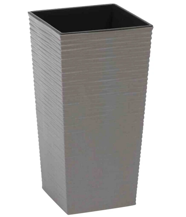 Siena Garden Kunststoff-Topf-Set ECO Nizza, Konisch, Grau, Ca. B25/H46,5/T25 & B30/H57/T30 Cm, 2-teilig 4 Siena Garden Kunststoff-Topf-Set ECO Nizza, Konisch, Grau, Ca. B25/H46,5/T25 & B30/H57/T30 Cm, 2-teilig – Bild 2