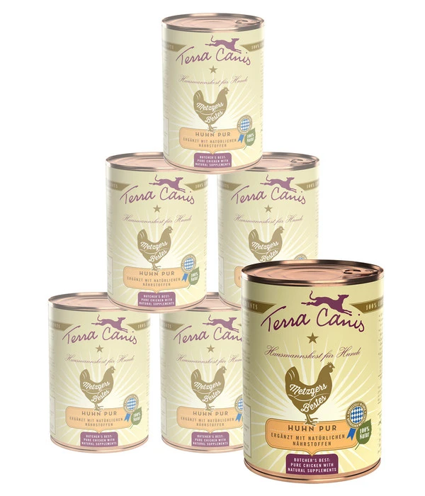 Terra Canis Nassfutter Für Hunde Fleisch Pur, 6 X 400 G 3 Terra Canis Nassfutter Für Hunde Fleisch Pur, 6 X 400 G