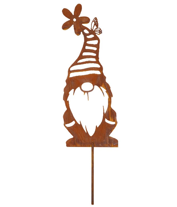 Badeko Metall-Wichtel Timo Mit Streifenmütze, Ca. H50 Cm 3 Badeko Metall-Wichtel Timo Mit Streifenmütze, Ca. H50 Cm