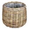Van Der Leeden Rattan-Topf, Rund, Grau 1 Van Der Leeden Rattan-Topf, Rund, Grau -Garten Werk Zone 6697403 WE FS 001 VanderLeedenRattanTopfrundgrau