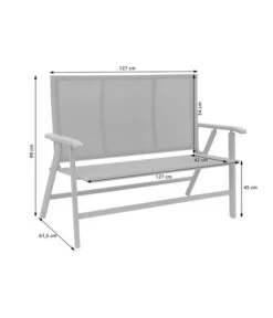 Dehner Klappbank Colmar, 2-Sitzer 8 Dehner Klappbank Colmar, 2-Sitzer -Garten Werk Zone 6701692 WE FS 002 KlappbankColmarSkizzeNEU