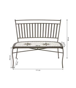 Dehner Mosaikbank Diana, 2-Sitzer 8 Dehner Mosaikbank Diana, 2-Sitzer -Garten Werk Zone 6701791 WE IG 001 MosaikbankDiana