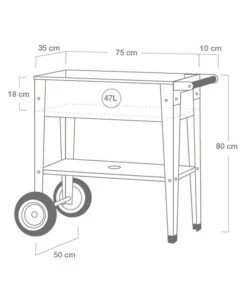 Herstera Hochbeet Barcelona Liso, Ca. B75/H80/T35 Cm 10 Herstera Hochbeet Barcelona Liso, Ca. B75/H80/T35 Cm -Garten Werk Zone 6703458 WE DE 001 Hochbeet