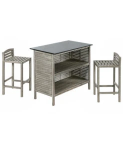 Dehner Bartisch Southampton, Ca. B115/H105/T65 Cm 11 Dehner Bartisch Southampton, Ca. B115/H105/T65 Cm -Garten Werk Zone 6713390 WE FS 001 BarSouthamptonGrau