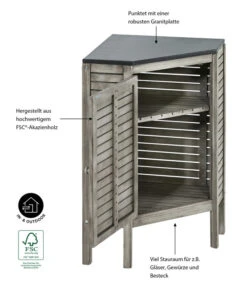Dehner Eckschrank Southampton, Ca. B50/H90/T50 Cm -Garten Werk Zone 6713531 WE IG 001 EckschrankSouthamptonGrau