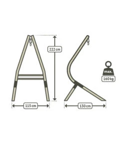 La Siesta Hängesesselgestell Calma Nature 11 La Siesta Hängesesselgestell Calma Nature -Garten Werk Zone 6743306 WE FS 003 HMStaenderCalmaNature