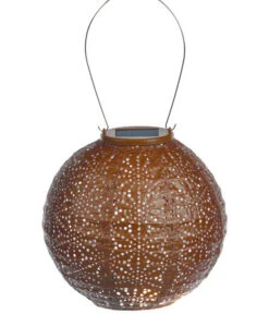 Lumiz Solar-Lampion Round Sashiko Copper, Ca. Ø20/H18 Cm
